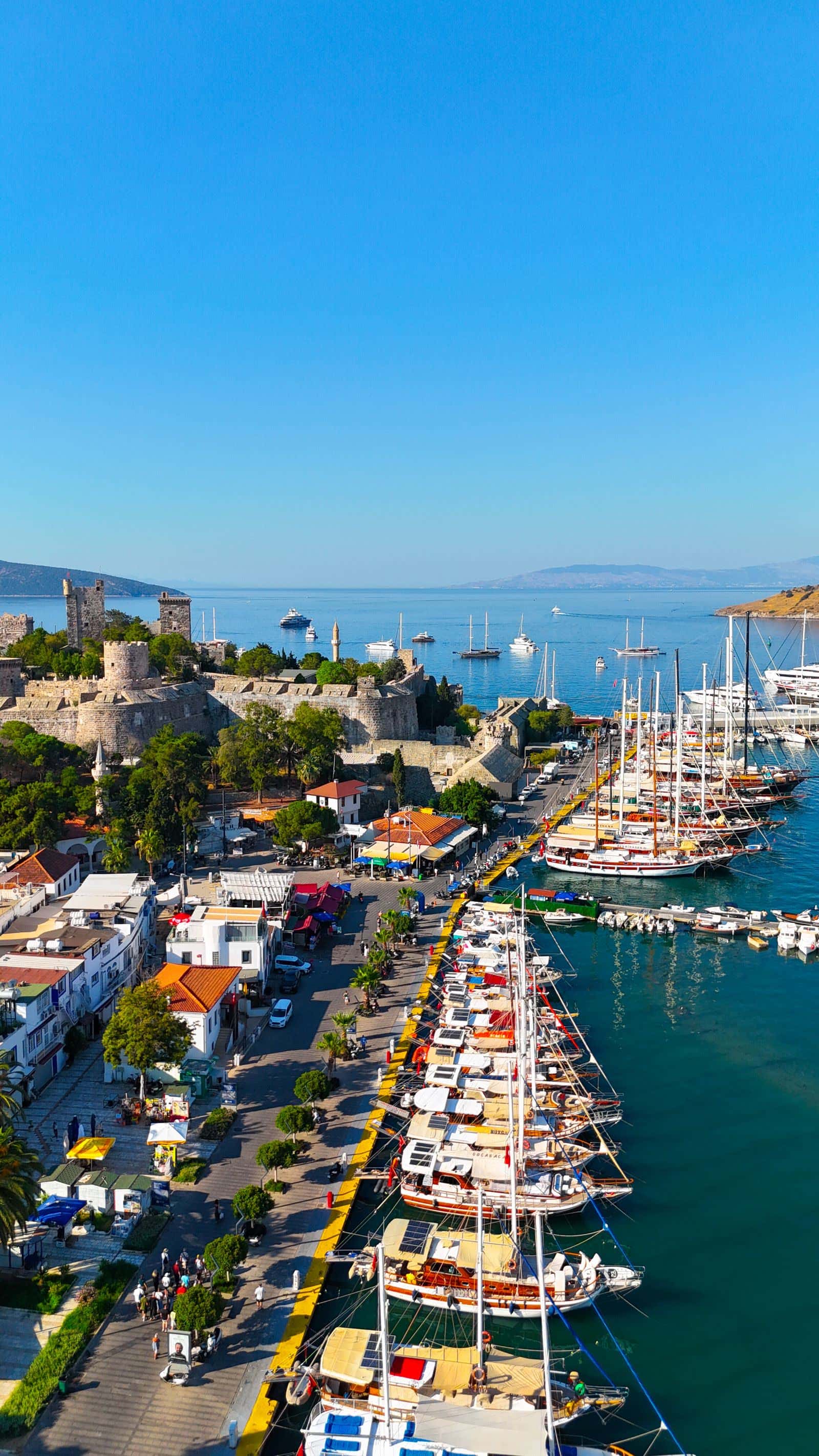 Bodrum marina and castle on the Aegean coast